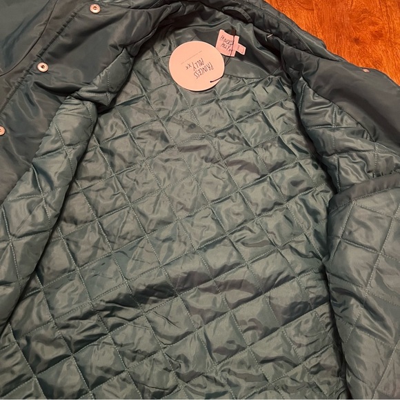 NWT Princess Polly Netherlee Bomber Jacket Green US 2 Relaxed Fit Windbreaker - Picture 14 of 15